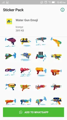 Water Gun Emoji android App screenshot 0